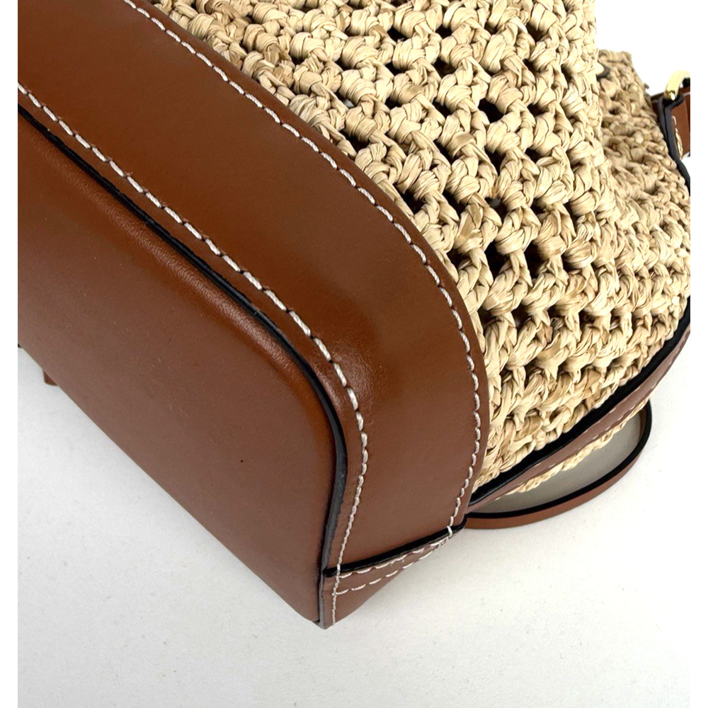 Louis Vuitton Noe BB Bag in Natural Woven Raffia with Leather Trim E-8 - Picture 4 of 16
